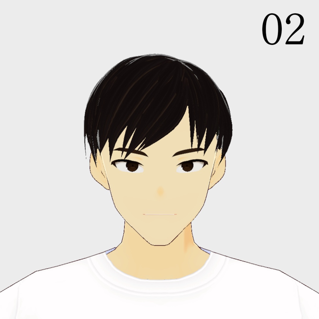 【Vroid】【正式版】日本風男性向け短髪ヘアプリセット