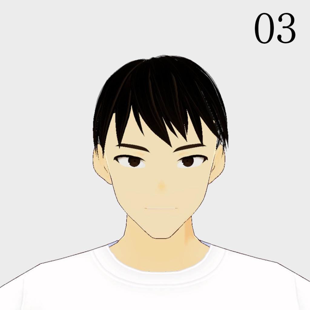 【Vroid】【正式版】日本風男性向け短髪ヘアプリセット