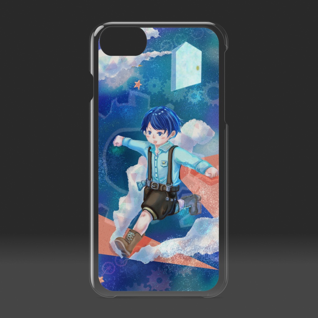 【ウチュウ飛行】-僕らはいつだってフリーダム- iPhoneケース(6/7/8/SE2対応)