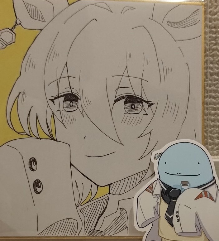 ウマ娘　アグネスタキオン　直筆色紙