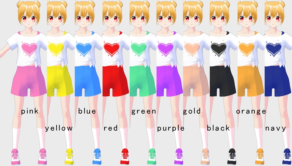 【無料】VRoid用 プリパラ・プリチャン風 練習着