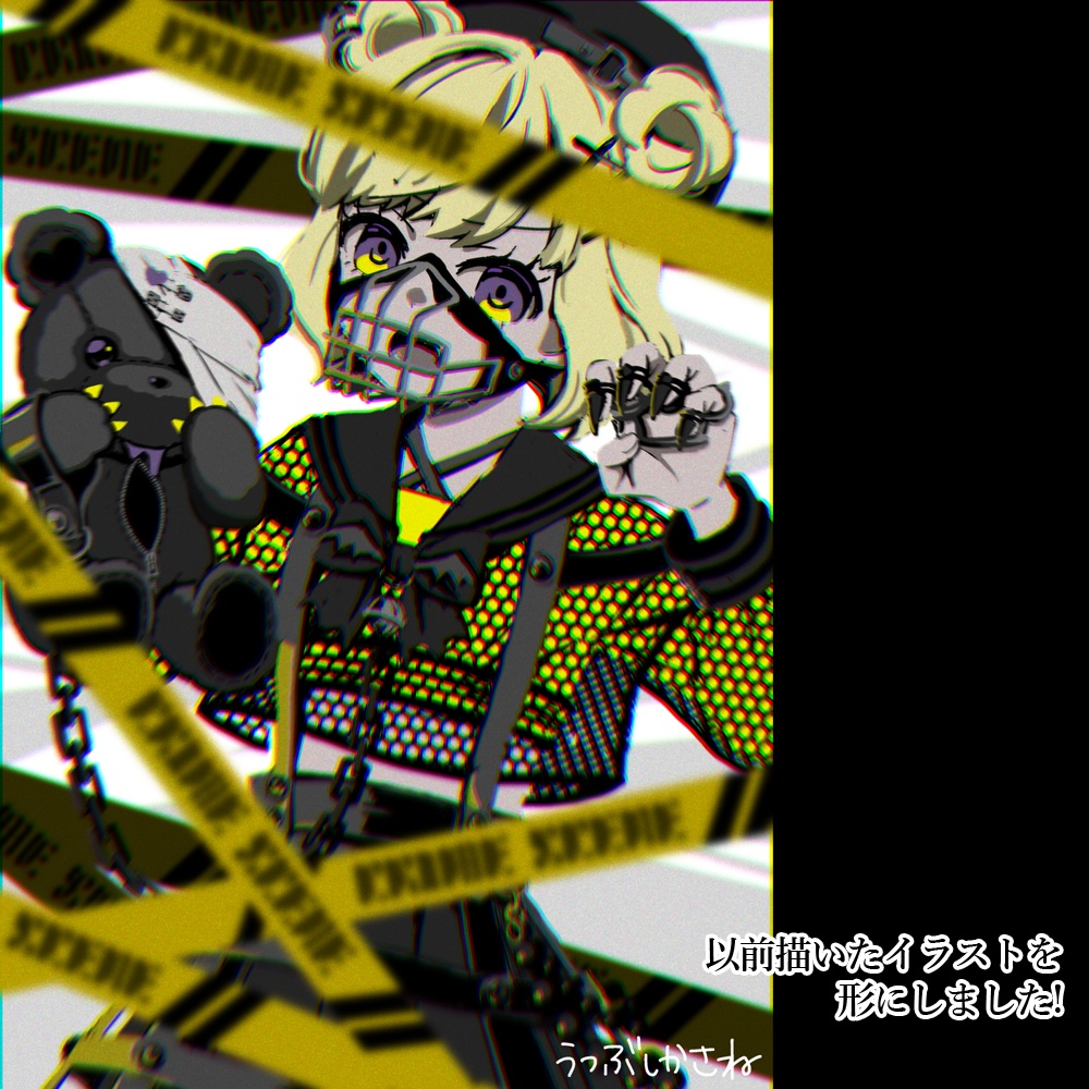 【無料版あり】VRoid用 口輪とメッシュセーラーのパンク・サブカル・地雷系コーデ