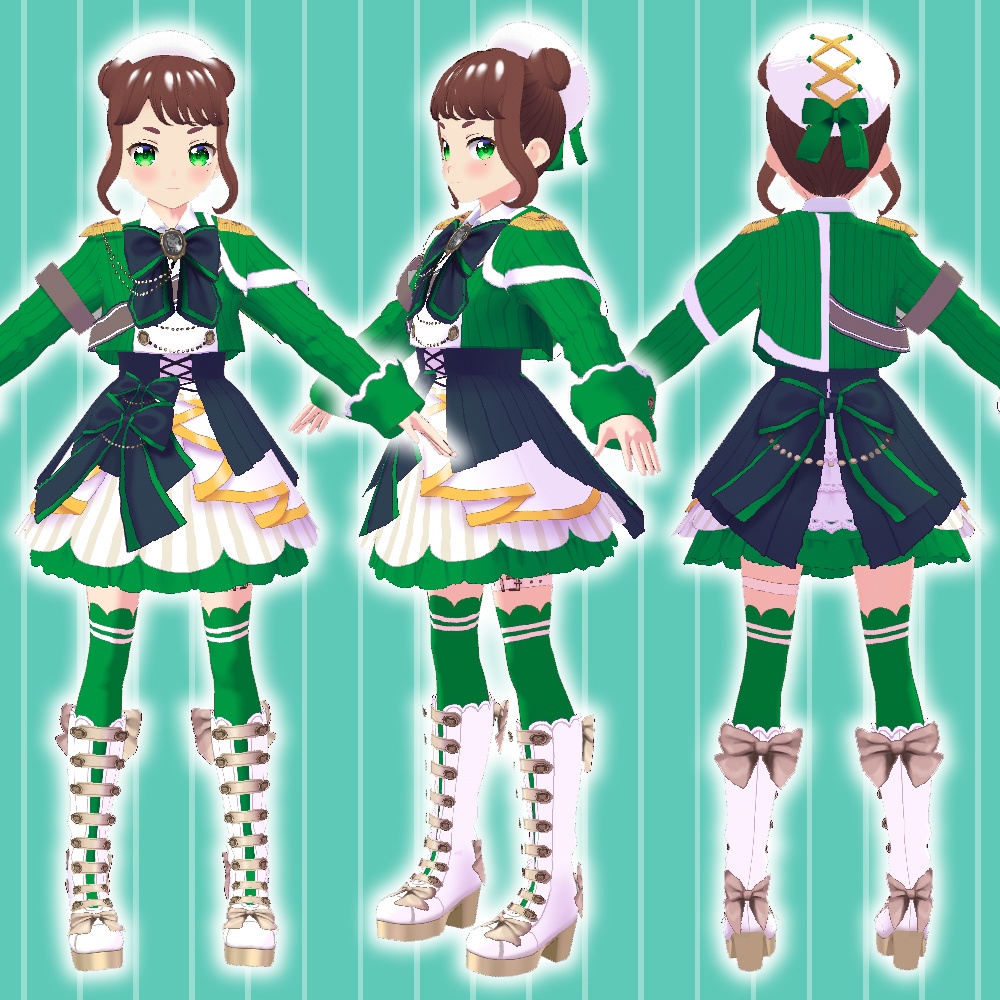 【無料版あり】VRoid用 くまむすめぴょんぴょんコーデ