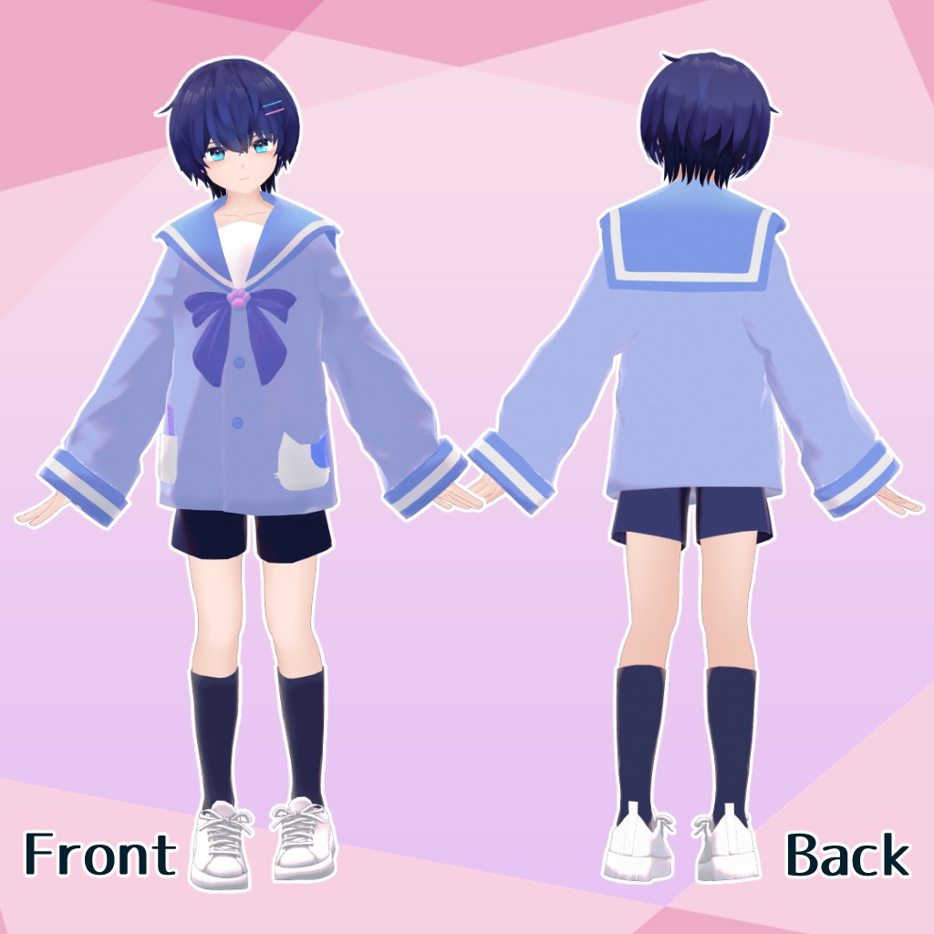 【VRC/VRM対応3Dモデル】 アキハ - Akiha -