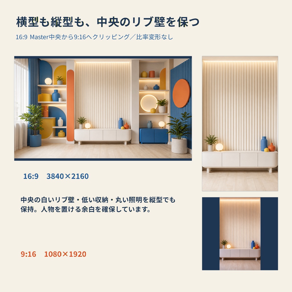 【VTuber向け・4K縦横対応】カラフルポップ配信スタジオセット|昼夜背景・机・小物・配信UI
