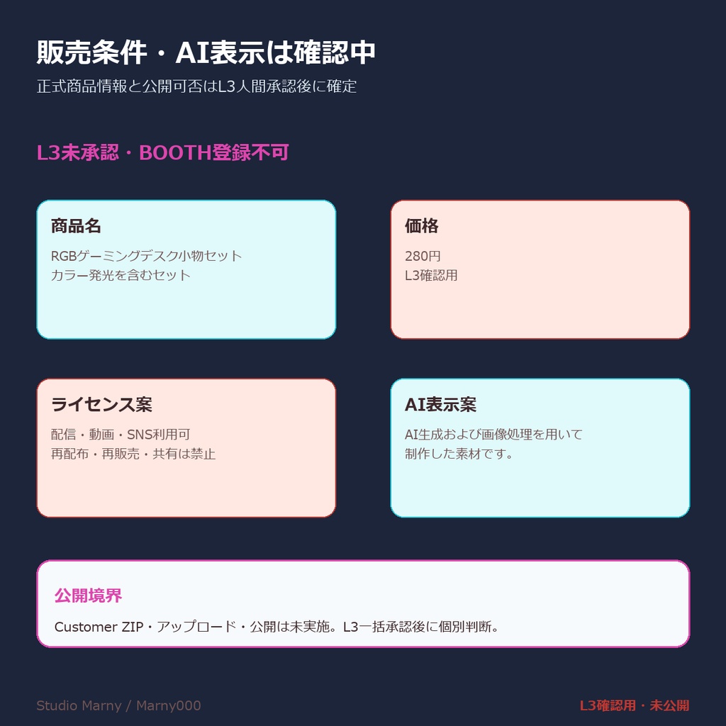 RGBゲーミングデスク小物セット