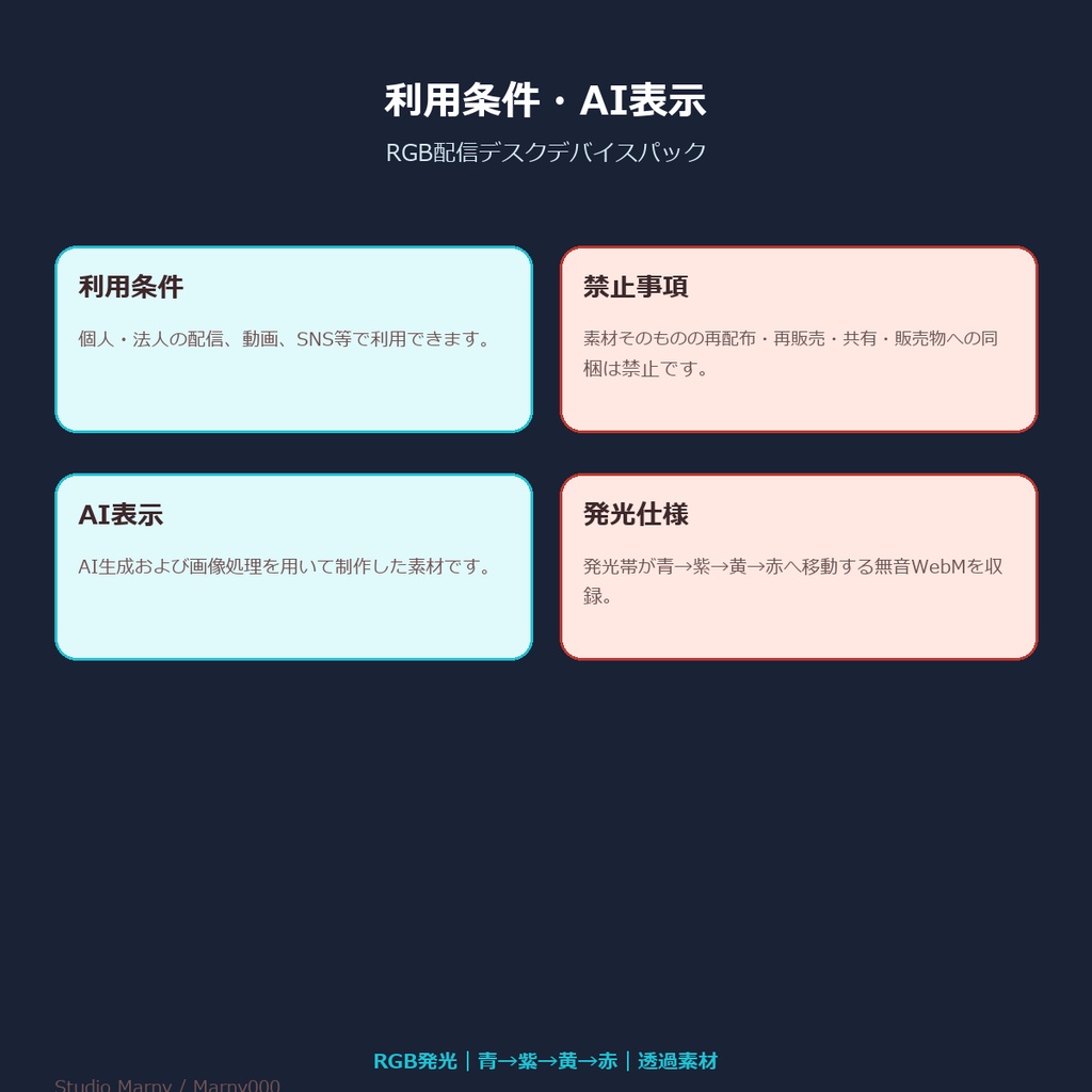 RGB配信デスクデバイスパック
