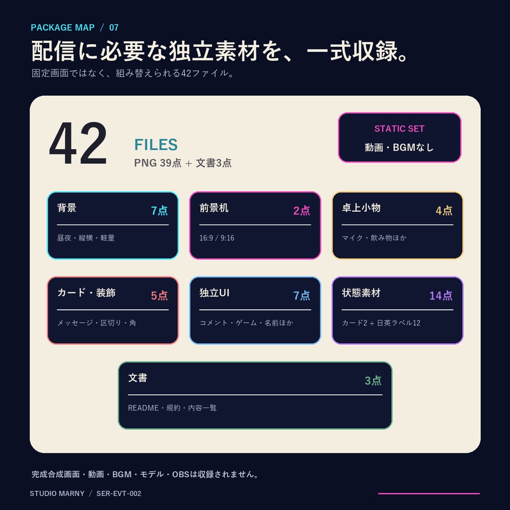 【VTuber向け・4K縦横対応】屋内サイバー夏祭り配信セット|昼夜背景・机・小物・配信UI`