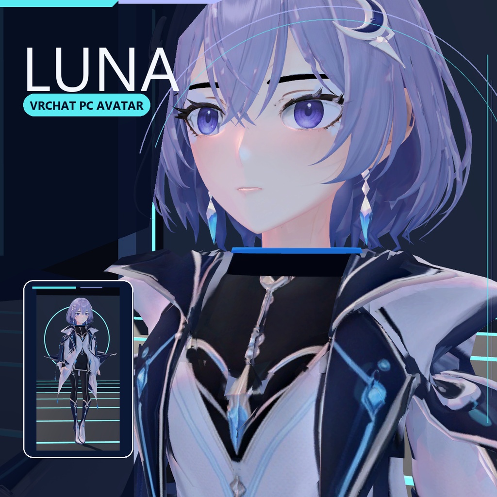 【VRChat PC向け】3Dアバター LUNA（ルナ） image
