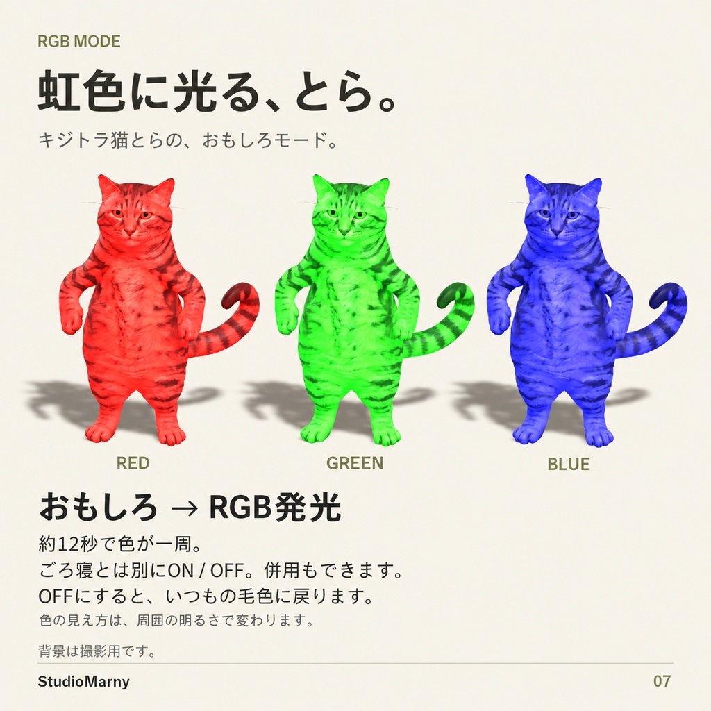 キジトラ猫とら【VRChat用3Dアバター・PC版】