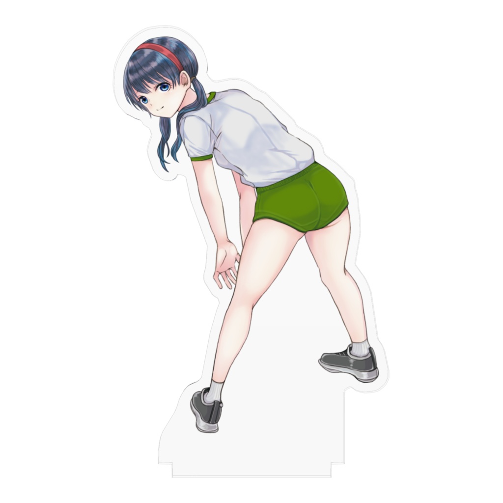 ブルマ女子アクリルフィギュア(緑・大)