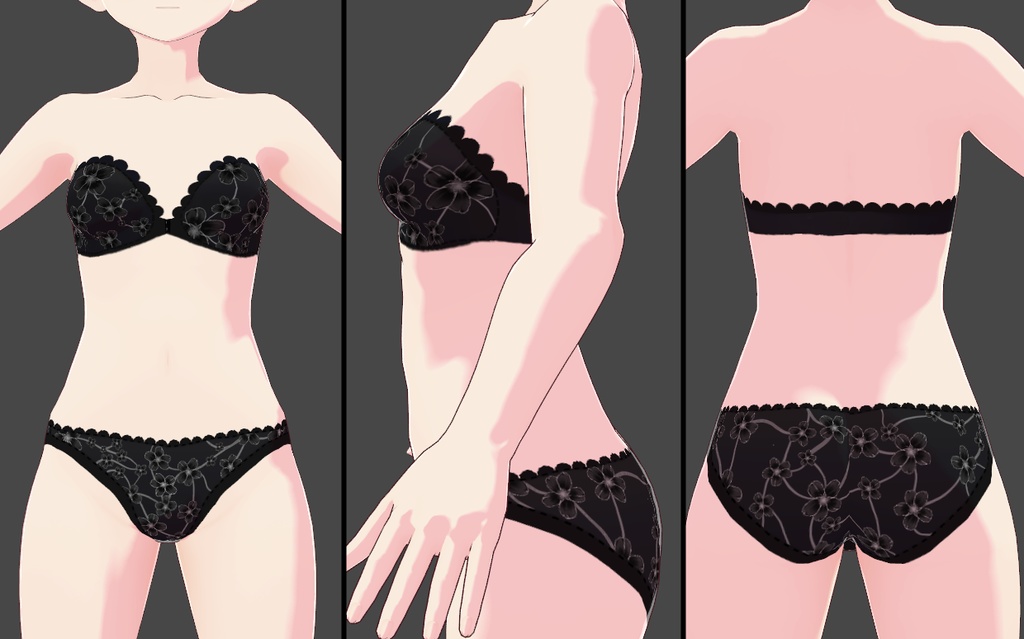 VRoid - Female Floral Underwear