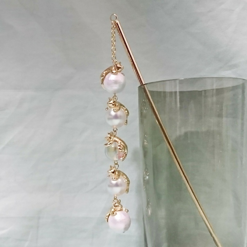 じゃれ猫かんざし