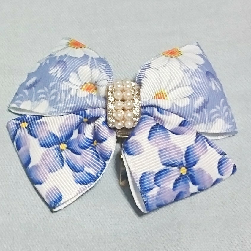 青い花ポニーフック