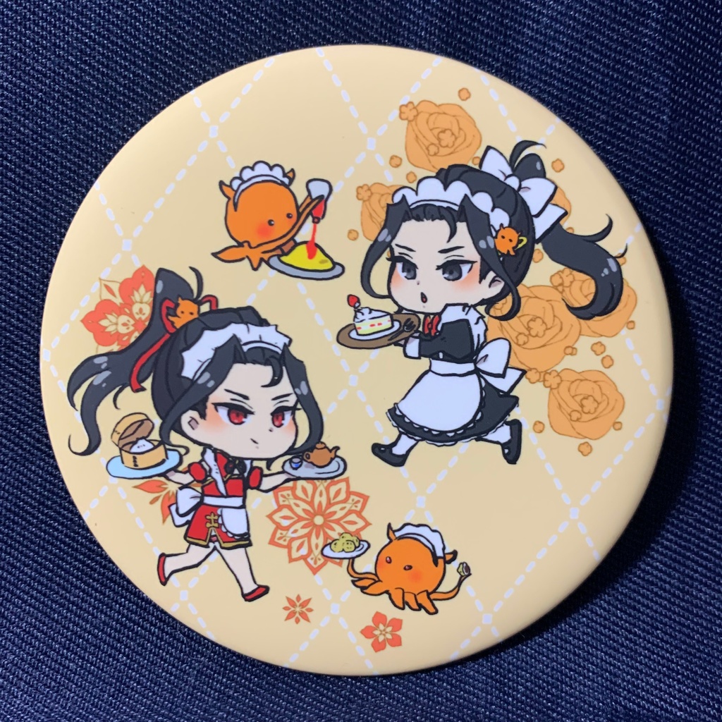 ヒカヒカメイドさん缶ミラー