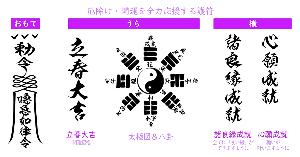 サイバー護符【守護系3D】急急如律令:開運祈願つき【VRChat対応】☯Talisman “Kyukyu Nyo Ritsuryo”
