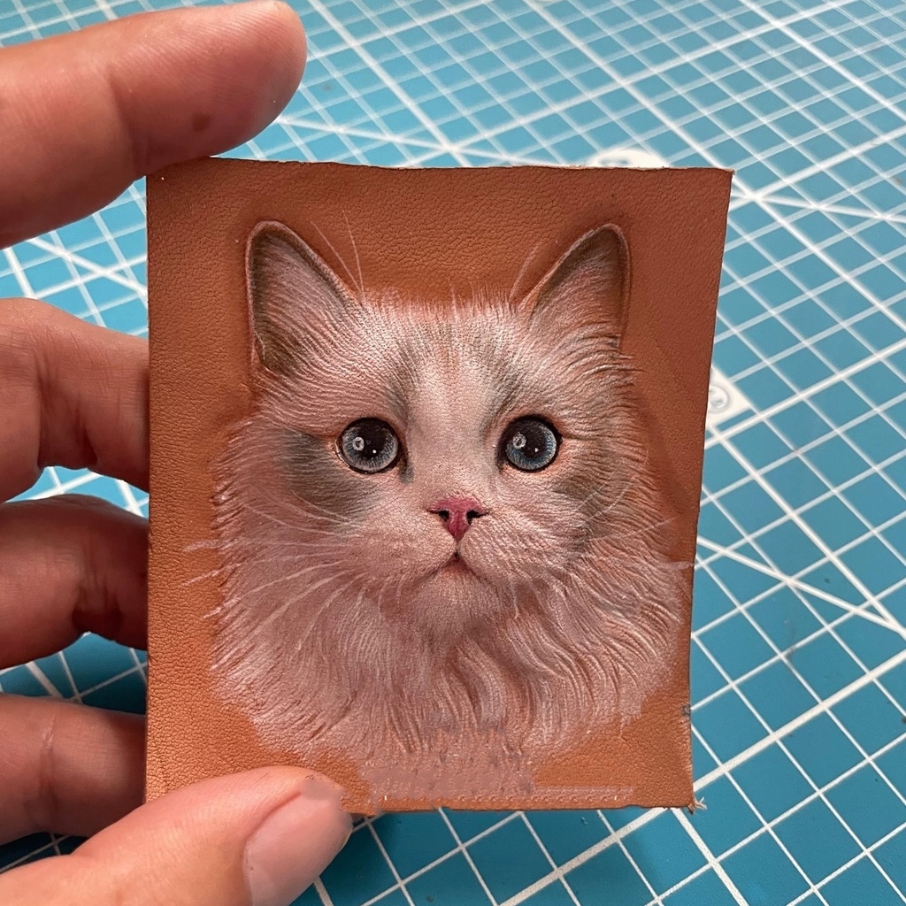 うちの子 オーダー キーホルダー ペット 皮彫刻キーホルダー 革の彫刻 ペットポートレート ハンドメイド 猫 キャット 犬 ドッグ うちの子 ペットオーダー ペットの肖像画キーホルダー