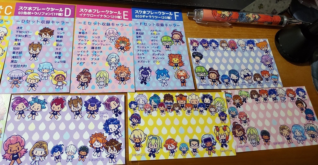 スク水デフォルメ系シール等【2020年キャラ増量】