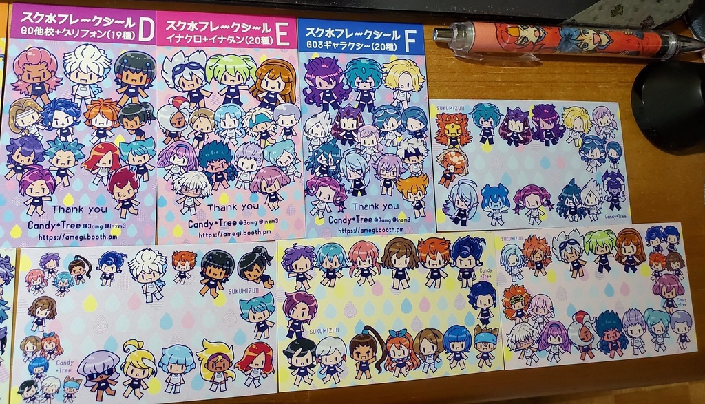 スク水デフォルメ系シール等【2020年キャラ増量】