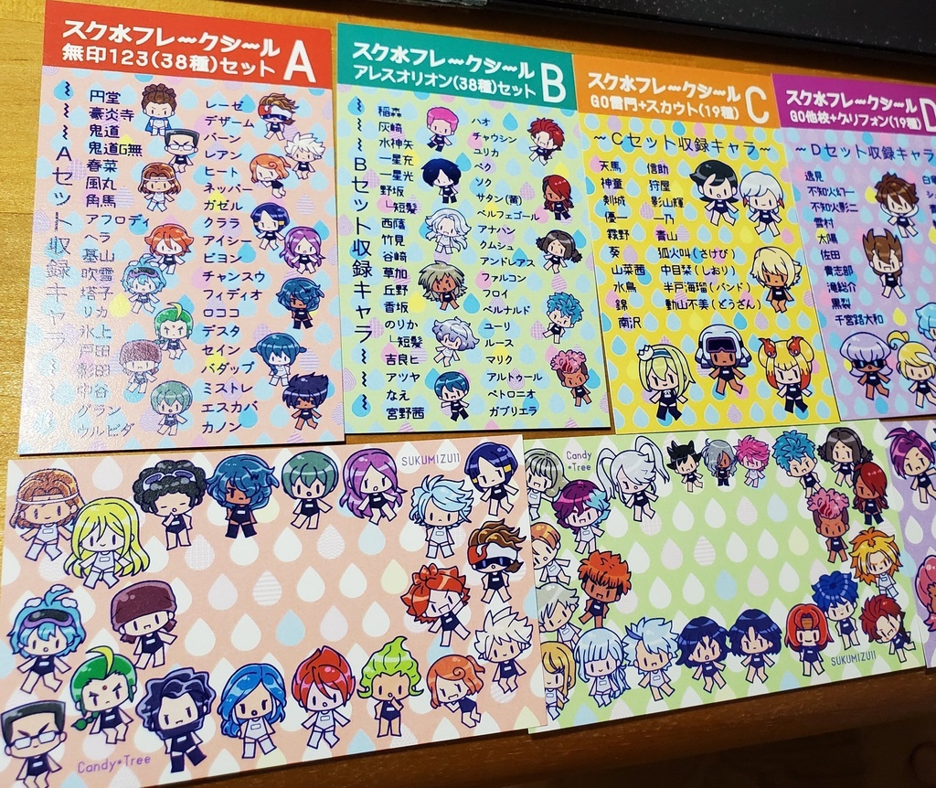 スク水デフォルメ系シール等【2020年キャラ増量】