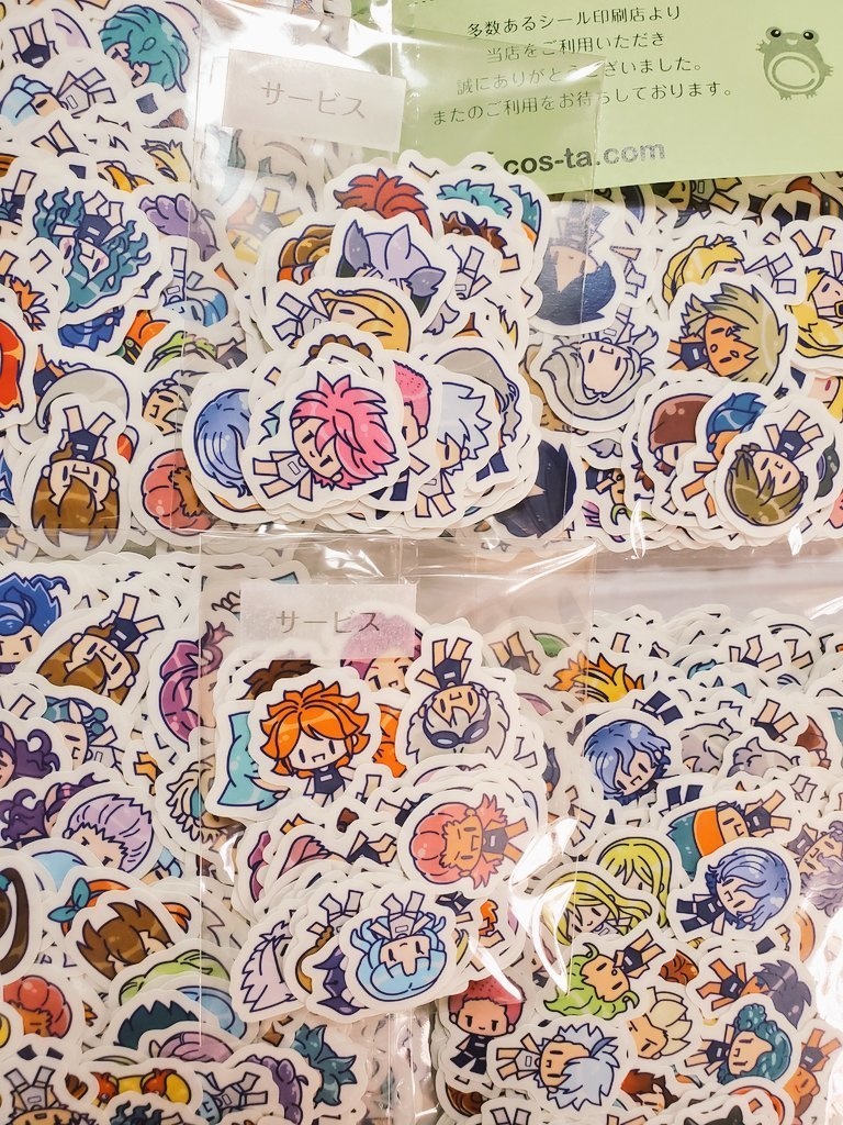 スク水デフォルメ系シール等【2020年キャラ増量】