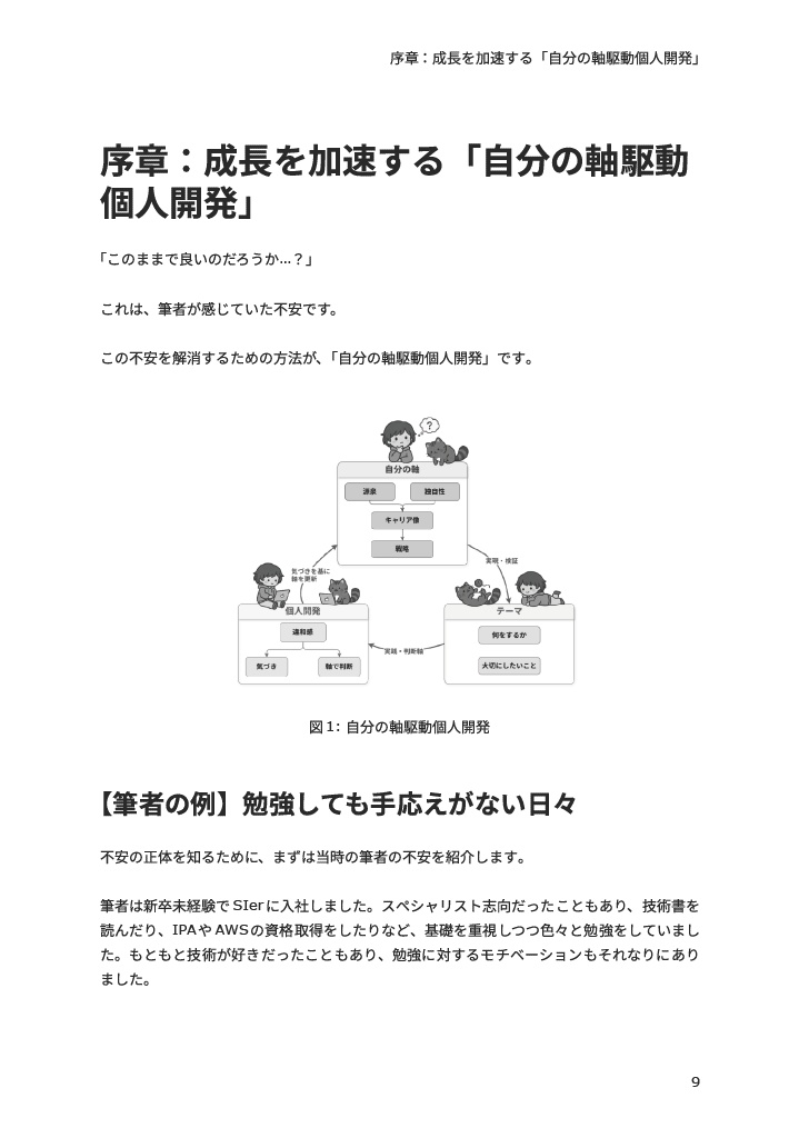【無料版】勉強しているのに不安が消えないエンジニア~将来に振り回されない「自分の軸駆動個人開発」~