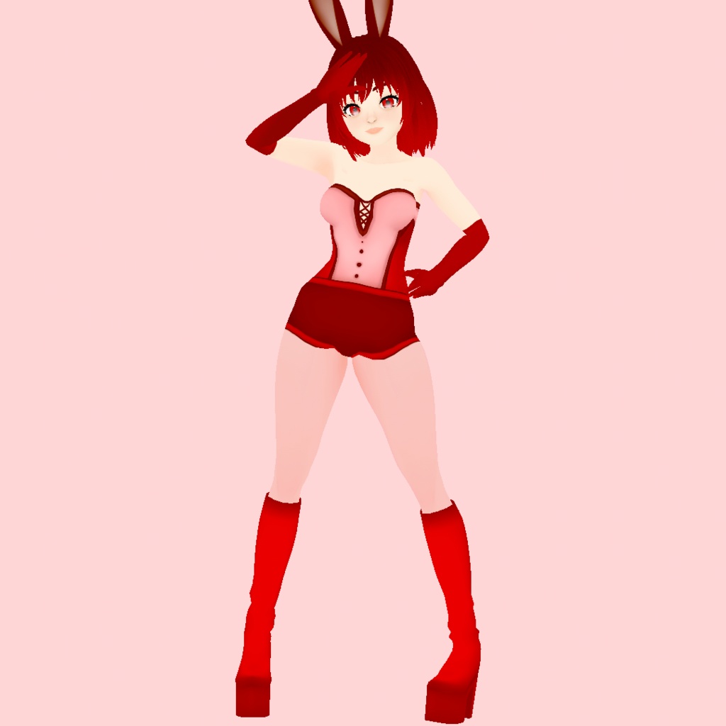 Red Bodysuit Bunny Outfit [VROID STABLE]