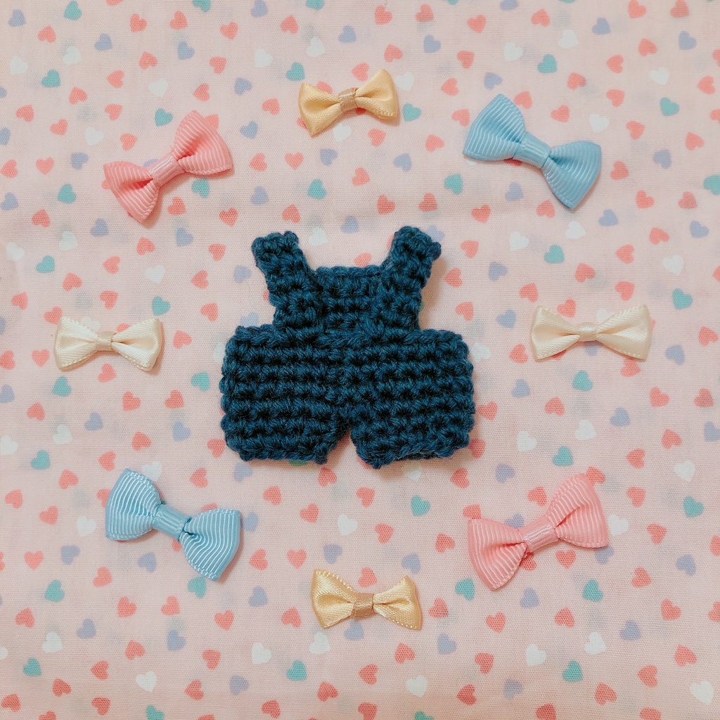 ぬい用ニットサロペット