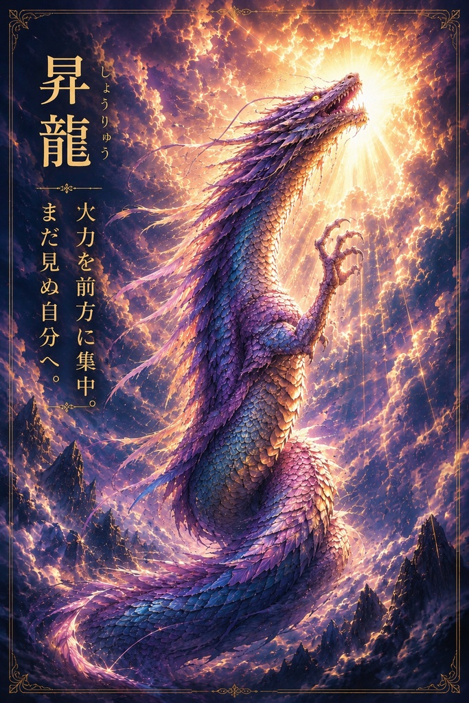 【龍神×瀬織津姫】神獣オラクルカード 6枚セット|データ版