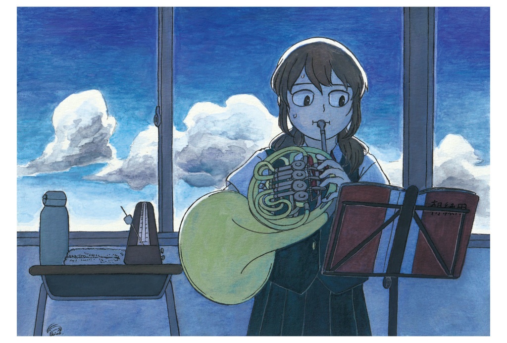 「朝練」ポストカード