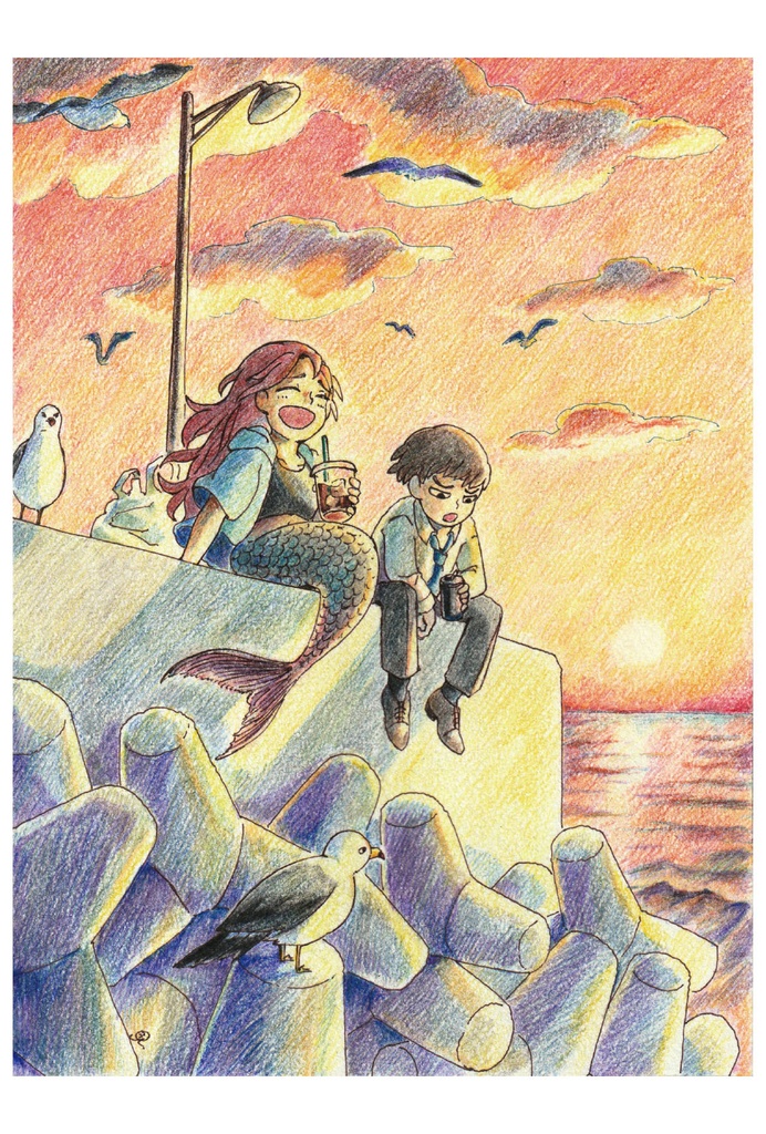 「海の近くで話でも」ポストカード