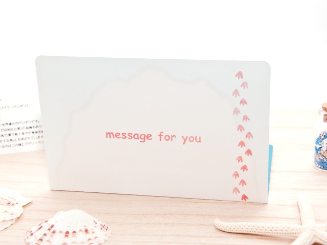 コウテイペンギン親子 PCサイズポップアップカード