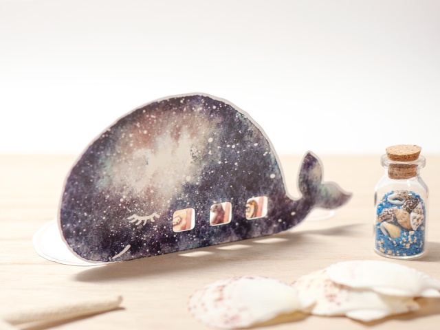 【PCサイズ】クジラバスに乗って メッセージカード