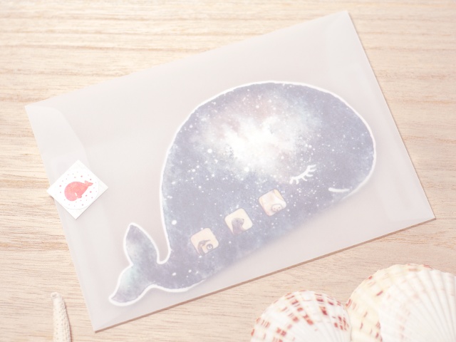 【PCサイズ】クジラバスに乗って メッセージカード