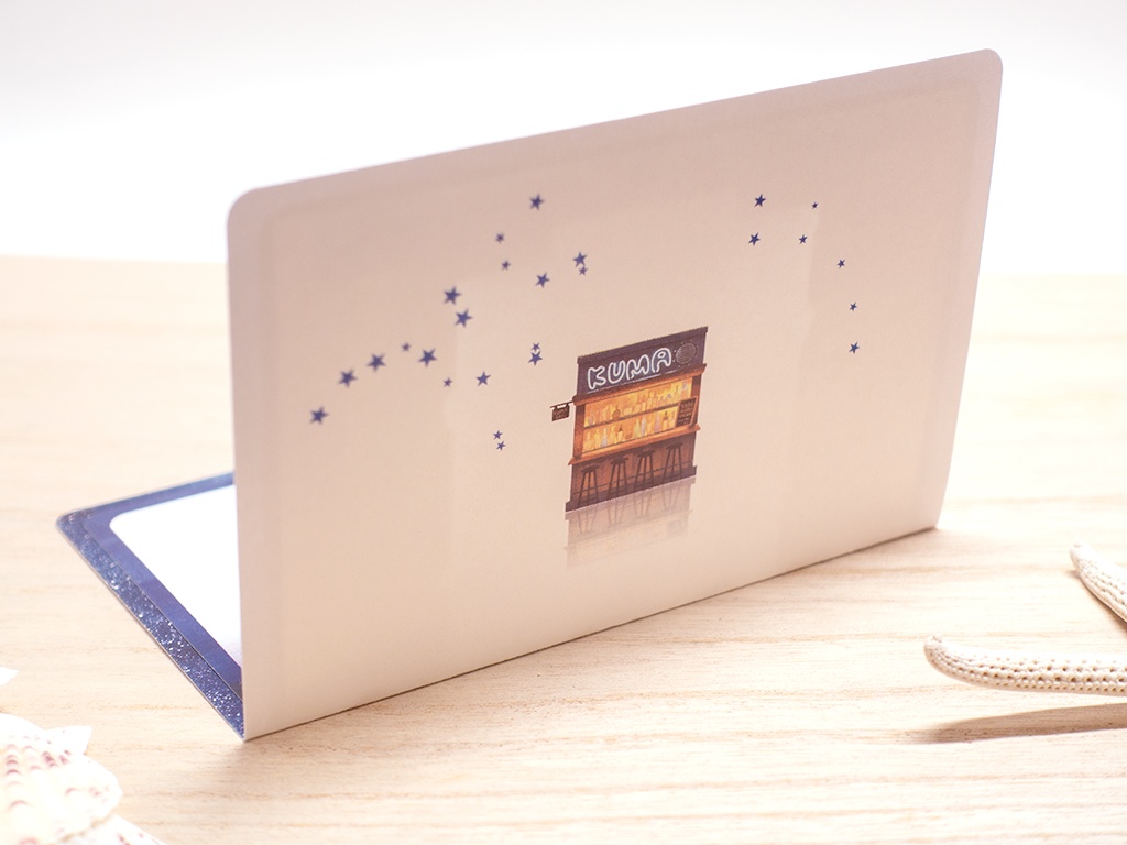 白熊のカウンターバー PCサイズポップアップカード