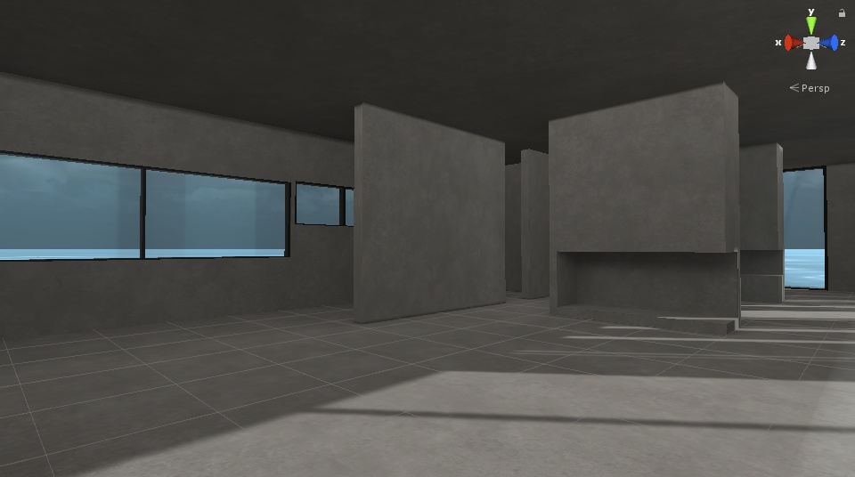 Empty Concrete House (VRC Unity world)