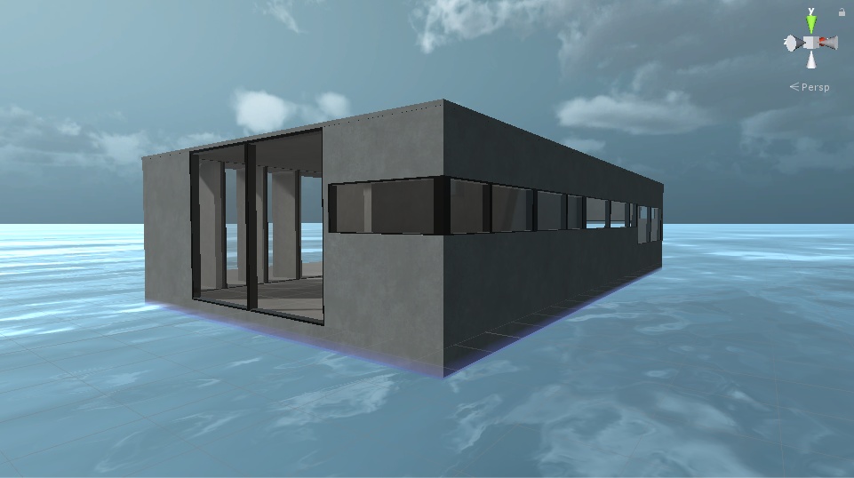 Empty Concrete House (VRC Unity world)