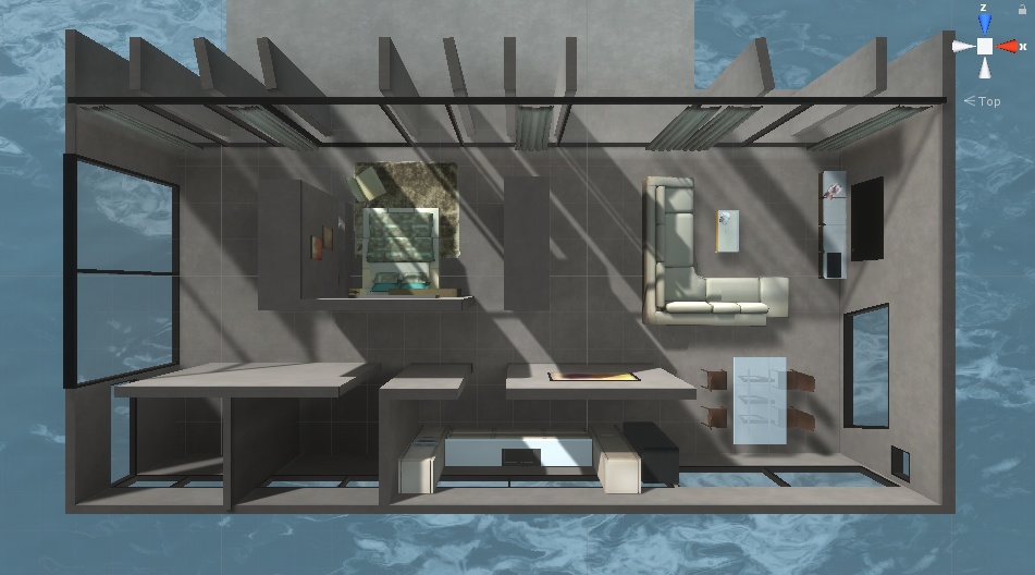 Empty Concrete House (VRC Unity world)