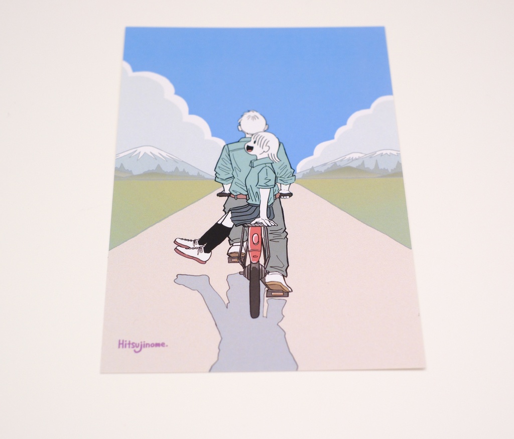 ポストカード　葵と夏樹　青春自転車