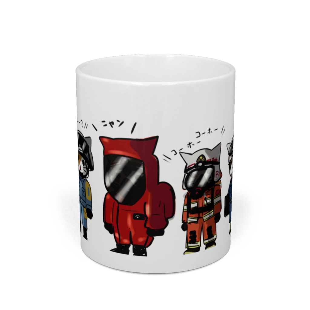 消防ニャンズのマグカップ