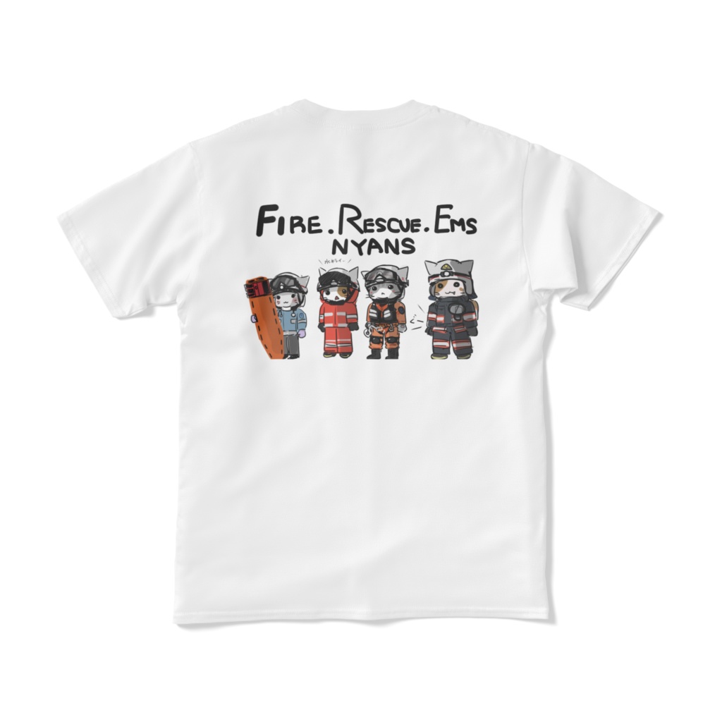 消防ニャンズTシャツ