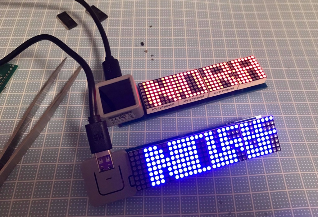 M5Atom用ミニLEDバッジ【赤】(レッド)