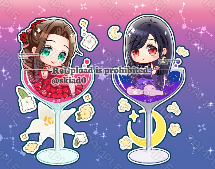 アクリルキーホルダー◆ドレスエアリス&ティファ(ティファ完売)