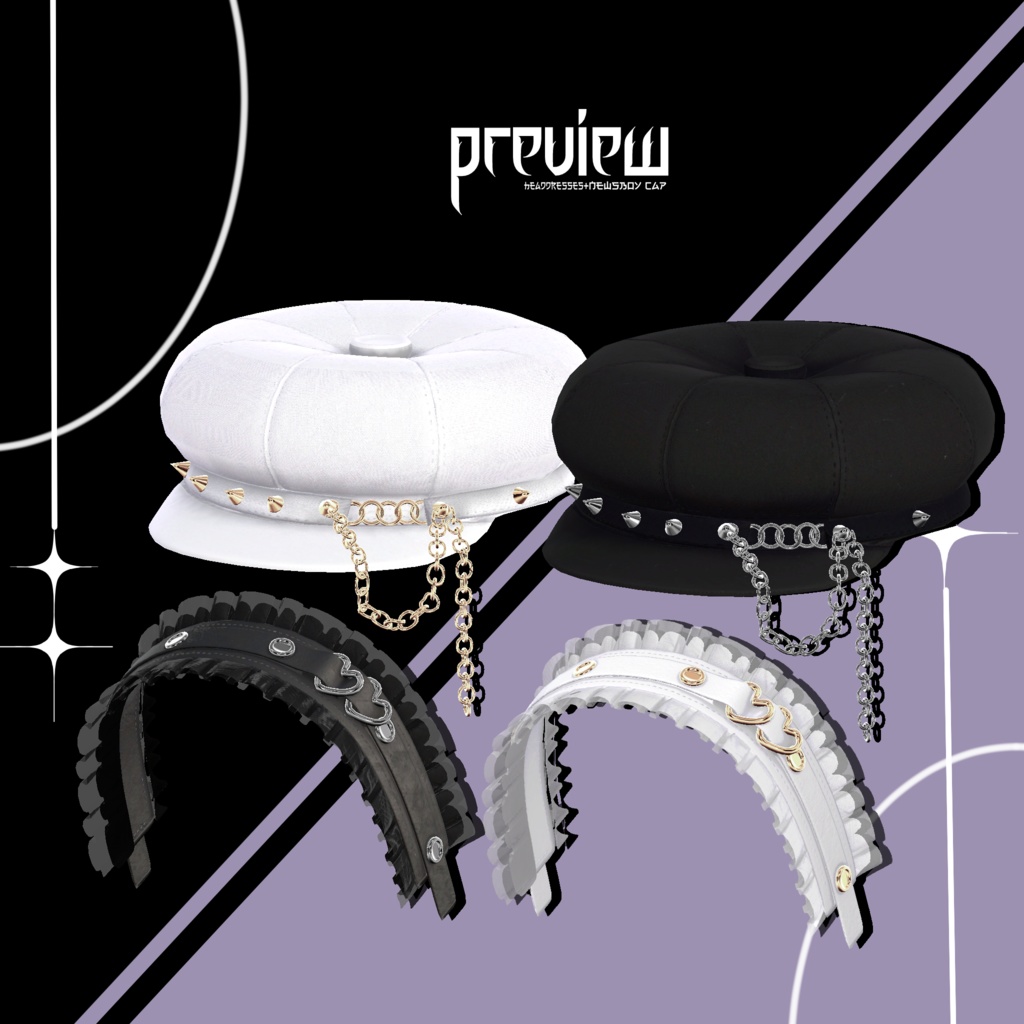 ✦ Headdresses+Newsboycap ✦