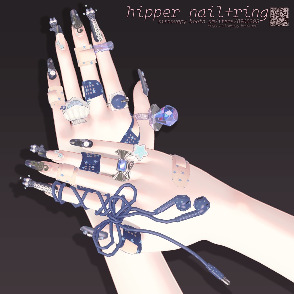 【11アバター対応】 hipper nail + ring