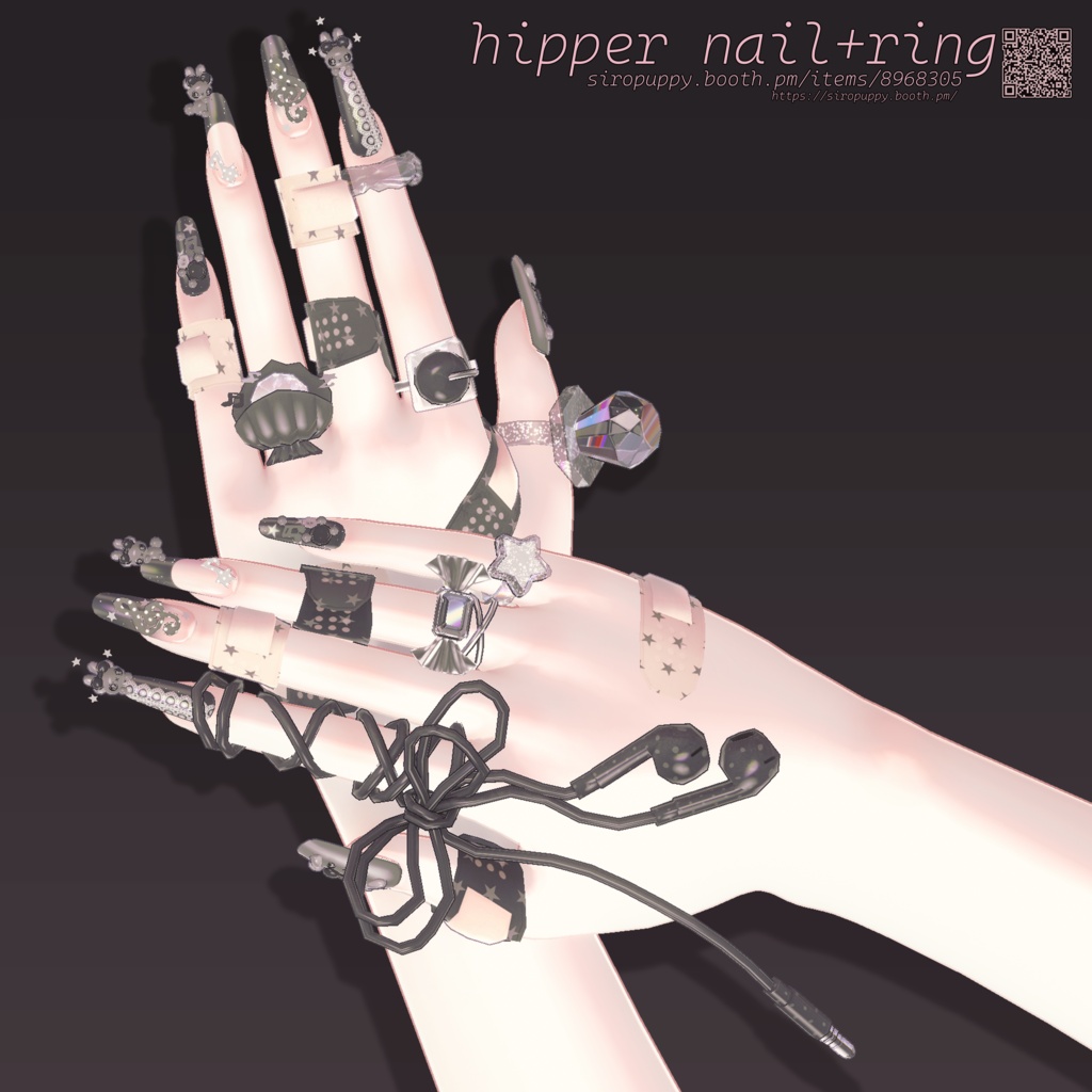 【11アバター対応】 hipper nail + ring