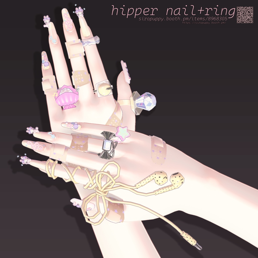 【11アバター対応】 hipper nail + ring