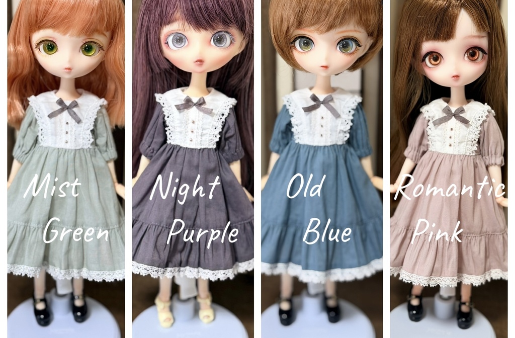 【再販予定品】くすみカラーの無地ワンピース