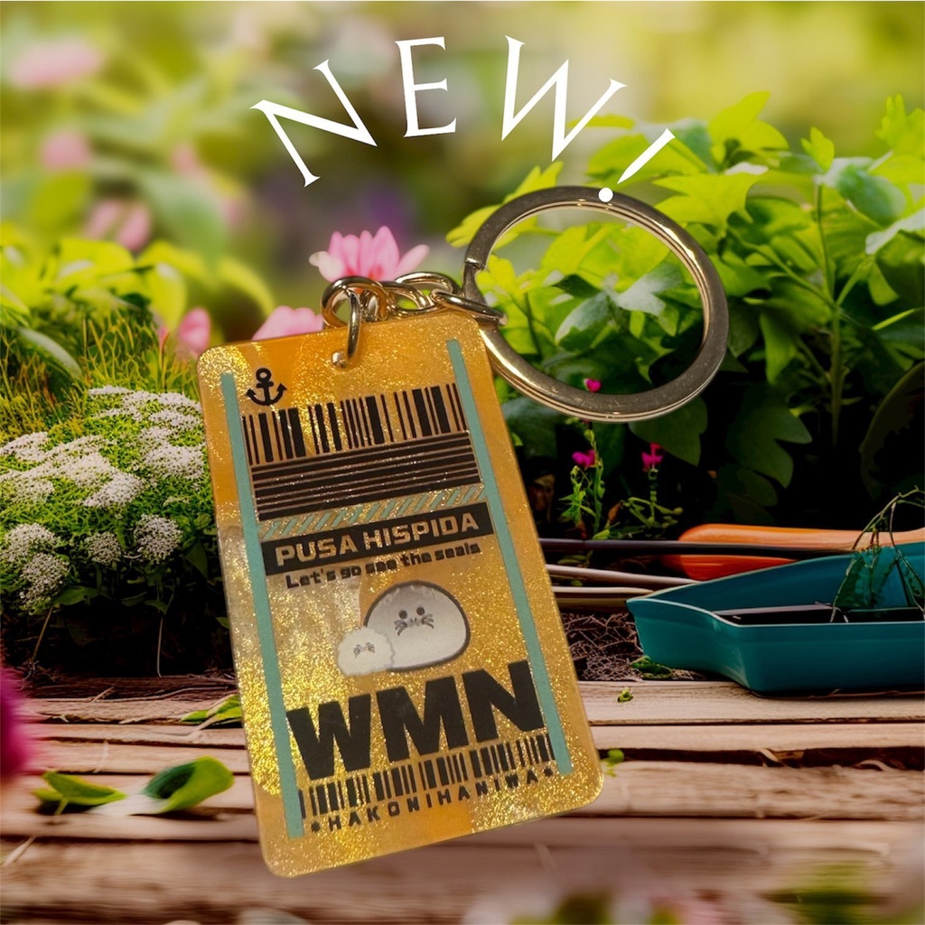 【創作】ワモンエアポートのラゲッジタグアクキー