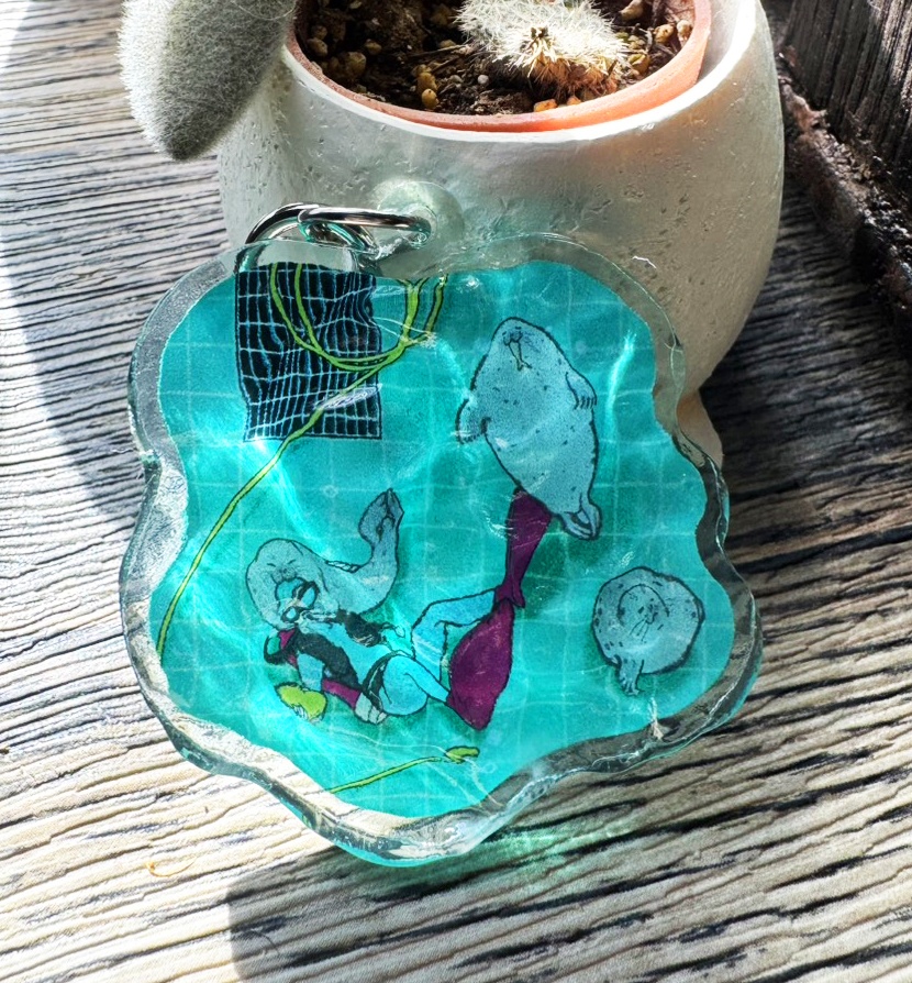 【創作】アザラシプールのアクリルキーホルダー2